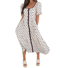 Entro - Sweet Like Summer Polka Dot Midi Dress