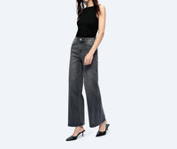 Bayeas Judy High Rise Wide Leg Denim Jeans in charcoal - women's jeans - alternate view