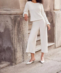 Frank Lyman - Whisper Long Drape Sleeve Sparkle Top