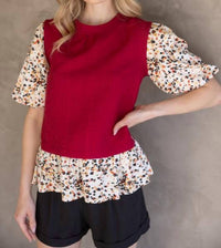 Voy - Wild Side Textured Knit Top
