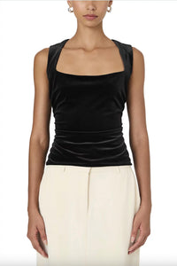 French Connection - Stretch Velvet Corset Top