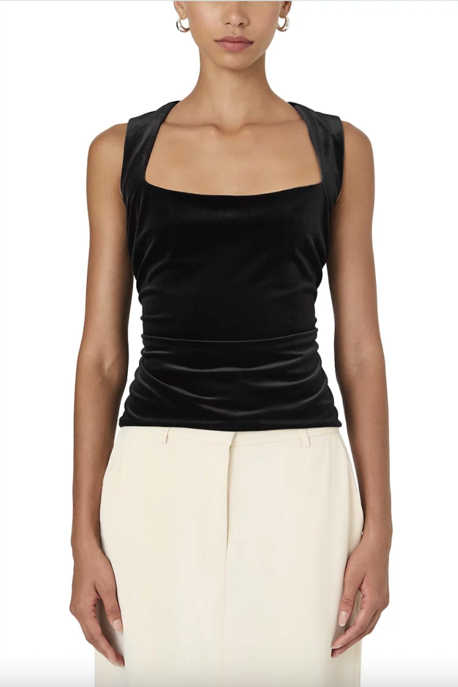 French Connection - Stretch Velvet Corset Top