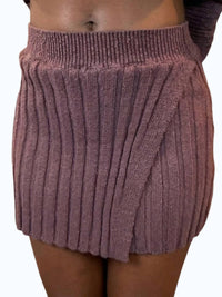 Klesis Iris Mini Skirt in chocolate - women's skirt