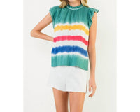 Thml - Tie Dye Ruffle Sleeve Top