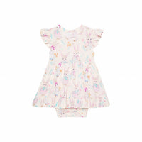 Posh Peanut - Girls Ruffled Twirl Bodysuit Dress
