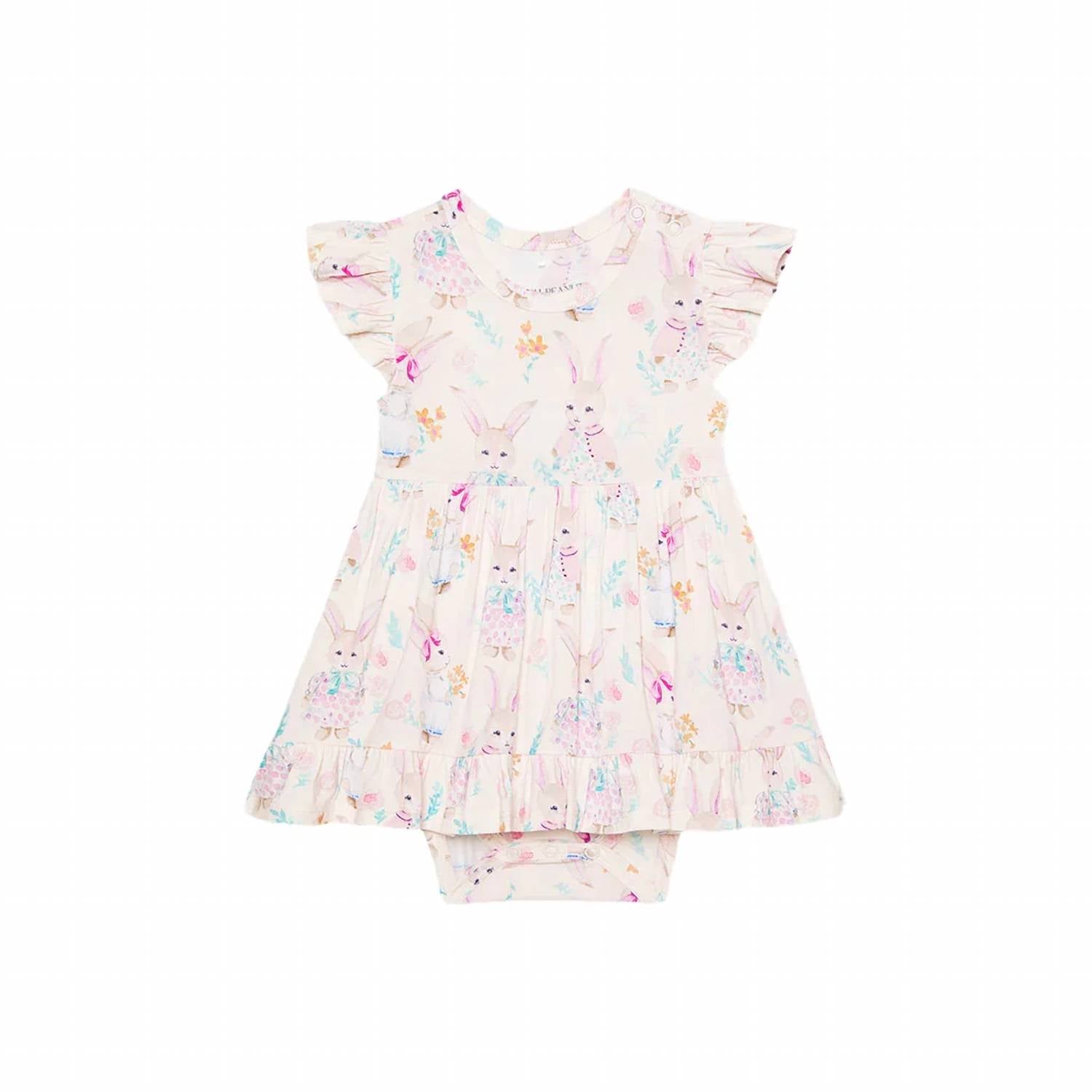 Posh Peanut - Girls Ruffled Twirl Bodysuit Dress