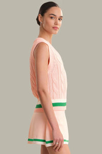 525 America - Ellie Cable V-neck Vest