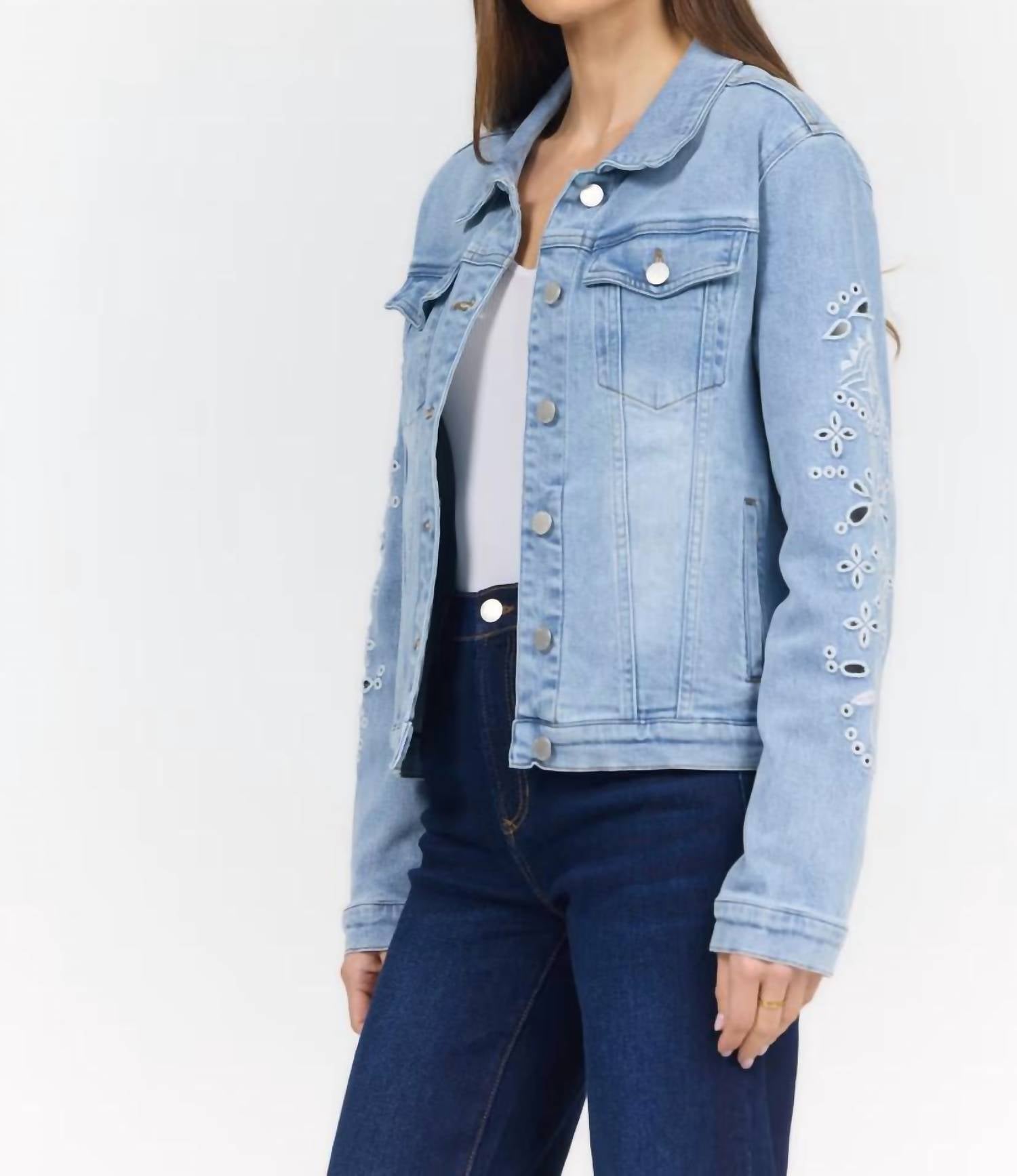 Dear John Denim - Ainsley Embroidered Denim Jacket
