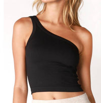 Nikibiki - Solid One Shoulder Crop Top