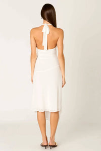 Nia - Salvatore Halter Asymmetrical Midi Dress