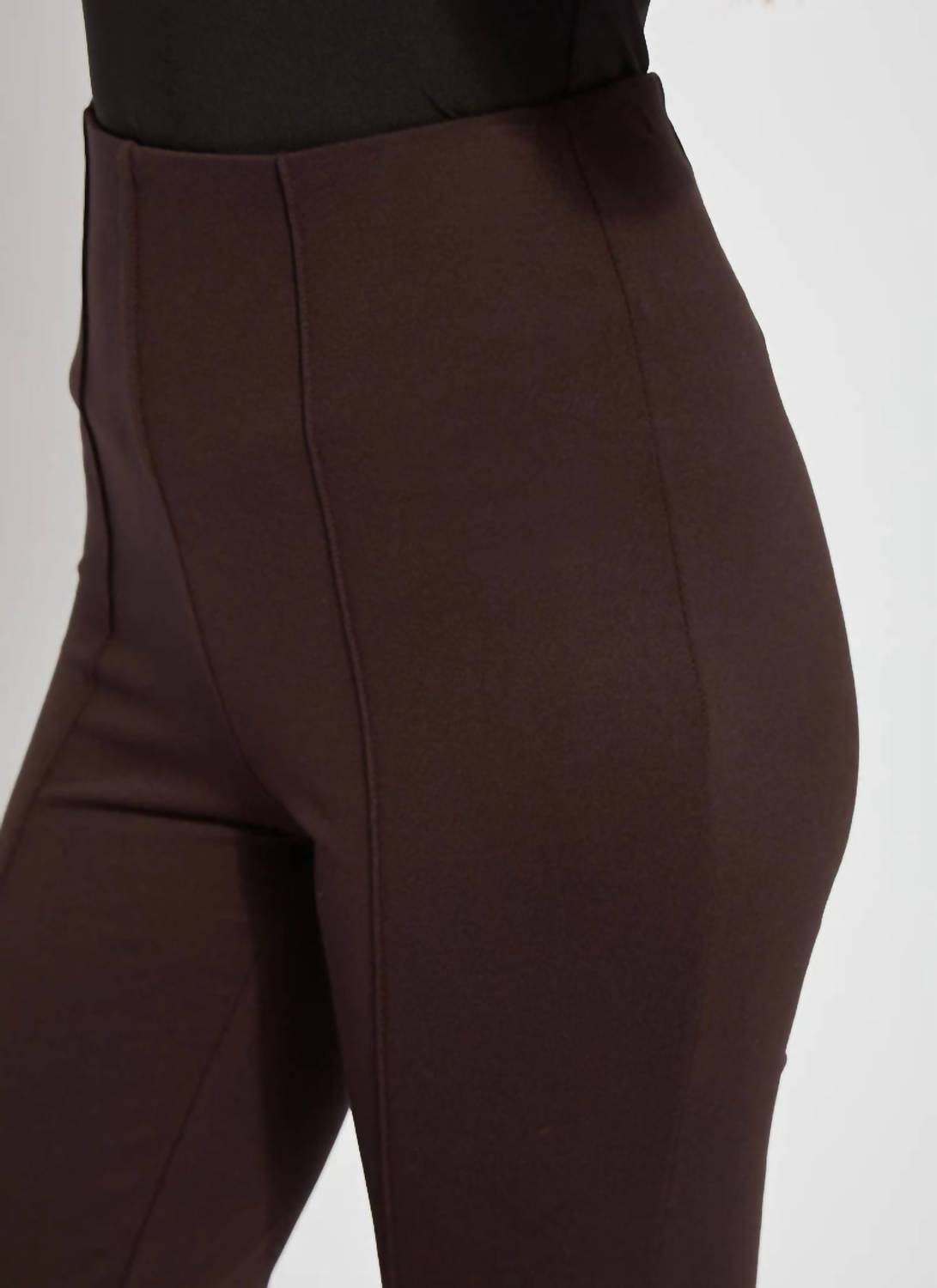 Lysse Wide Leg Ponte Pant in double espresso - women's pants - detail view