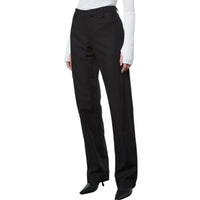 Enza Costa Women's Straight Leg Chino Pants in black - women's pants - detail view