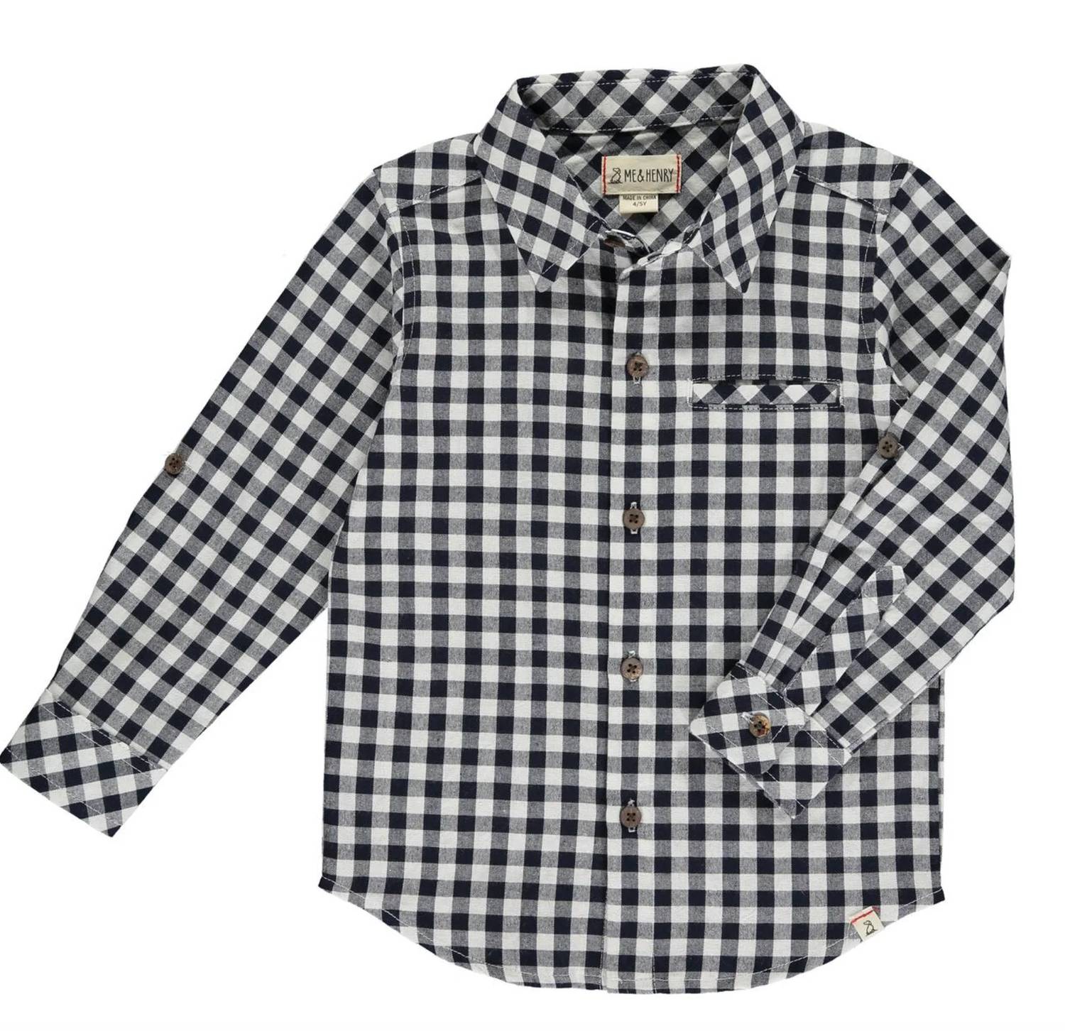 Me & Henry - Kids' Micro Plaid Atwood Woven Shirt