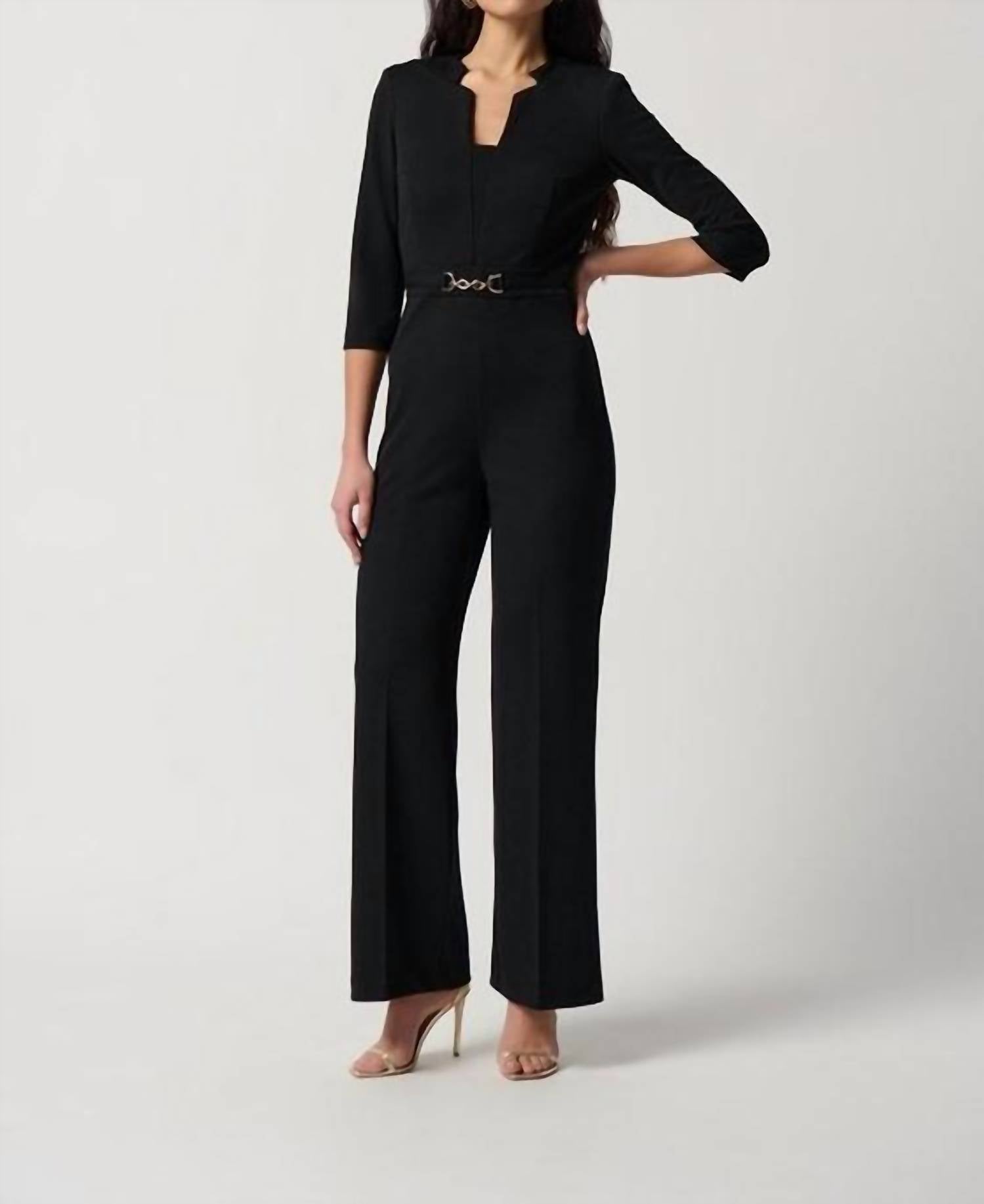 Joseph Ribkoff - Scuba Crepe Wide-leg Jumpsuit