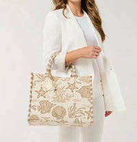 Shiraleah - Women's Coastal Jacquard Tote