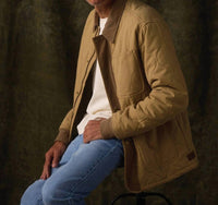 The Normal Brand James Canvas Liner Jacket in tan cedar - men's jacket - alternate view