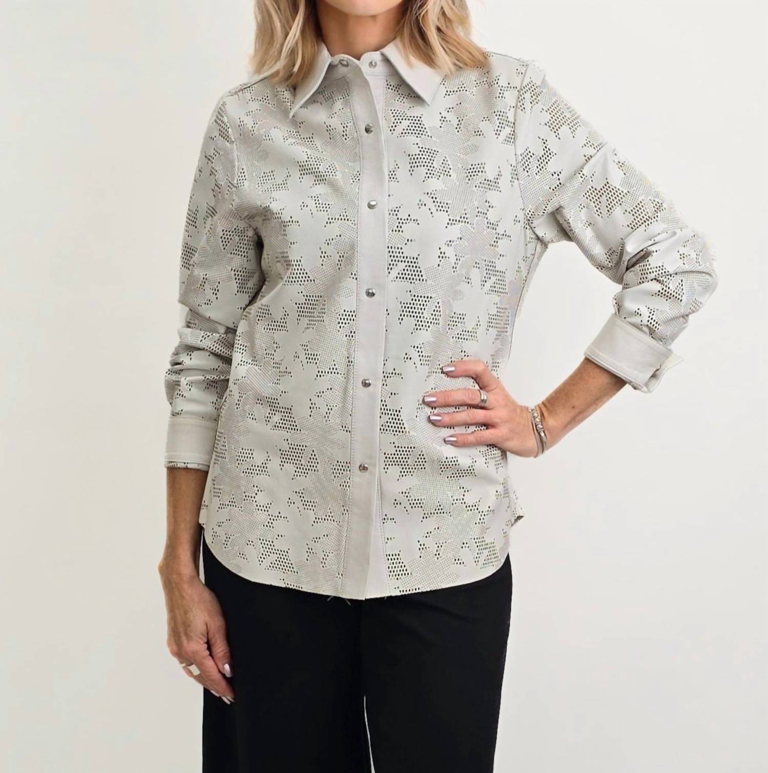 Blu Ice - Perforated Shirt Jacket