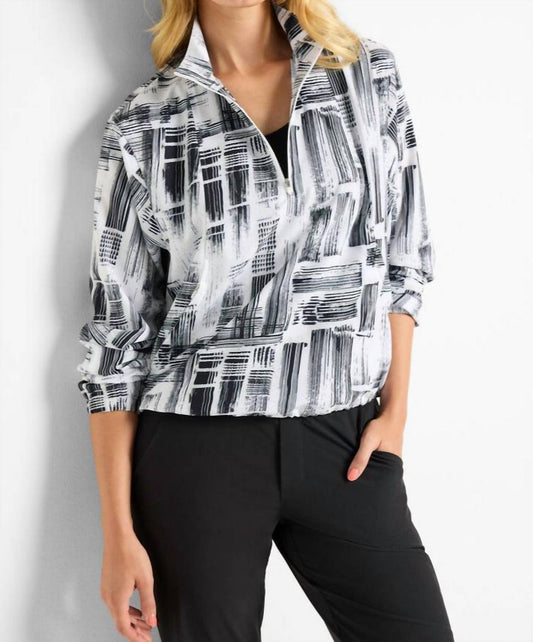 Nic + Zoe - City Blocks Tech Stretch Popover Top