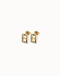 UNOde50 Women's Yes Sir Earrings in gold - women's jewelry - detail view