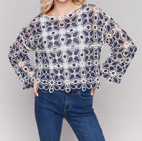 Charlie B - Cotton Blend Crochet Top