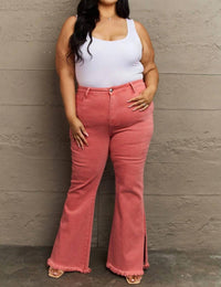 Risen - Bailey High Waist Side Slit Flare Jeans