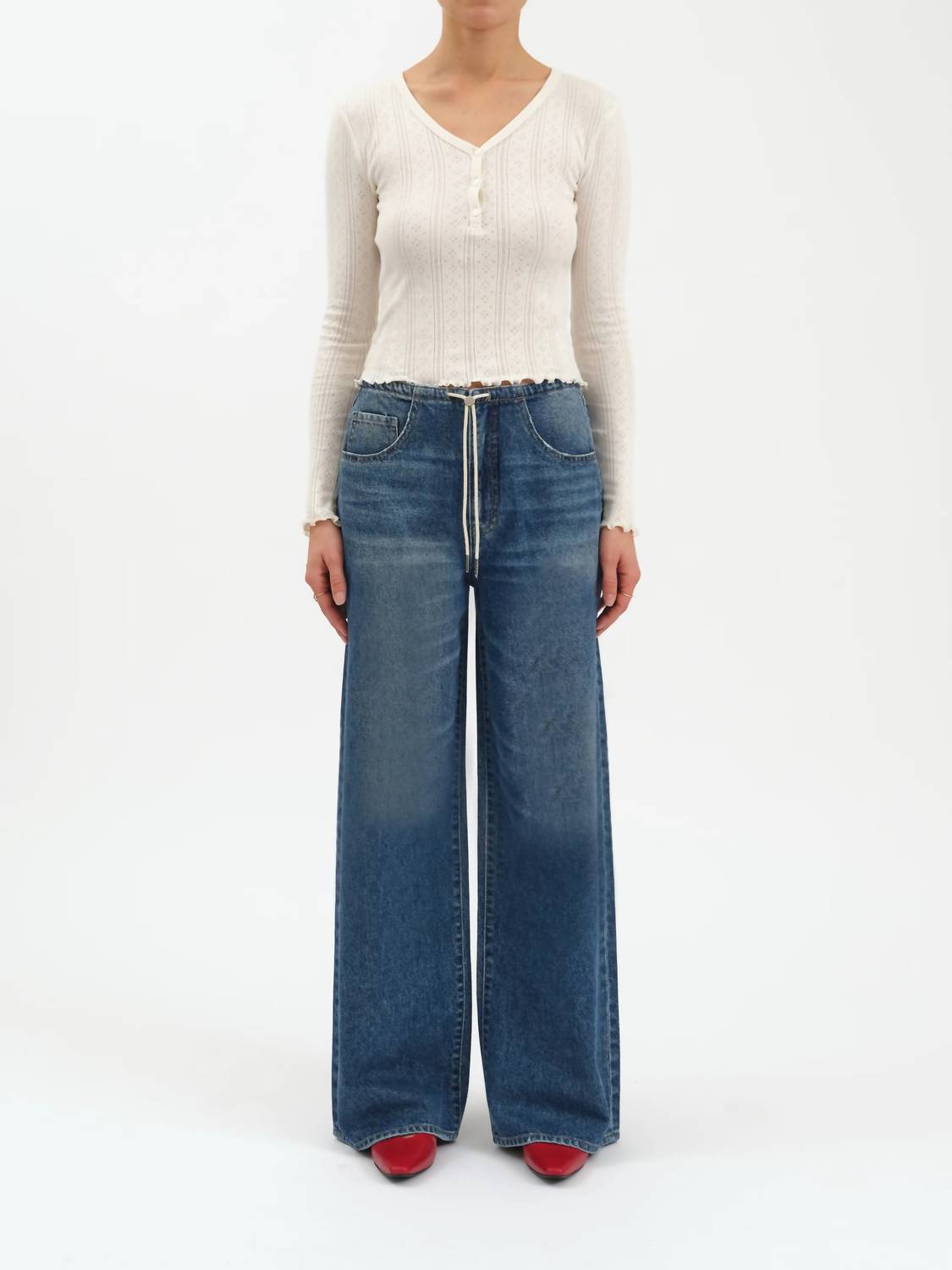 Daze - Madison High Rise Wide Leg Jeans
