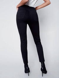 CHARLIE B Twill Flare Pant in black - women's pants - view 4