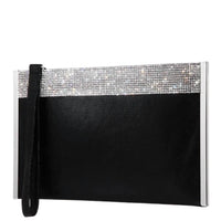 Nina - Women's Divine Reflective Suedette Crystals Wristlet Clutch