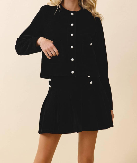 Tcec - Georgie Pearl Button Front Jacket