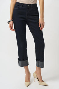 Joseph Ribkoff - Turned Hem Cropped Jeans