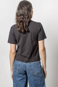 Lilla P - Button Shoulder Mock Neck