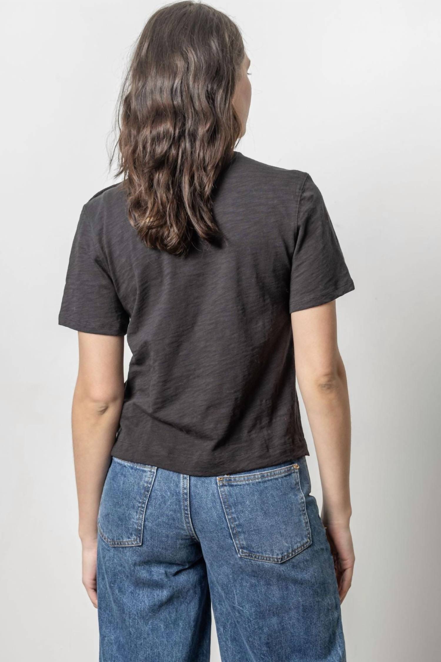 Lilla P - Button Shoulder Mock Neck