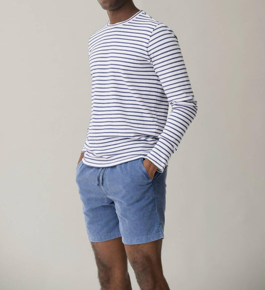 Save Khaki United - Men's Long Sleeve Organic Hemp Stripe Crew Tee