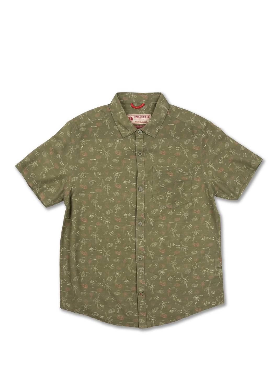 Iron & Resin Men's California Shirt in olive - men's shirt