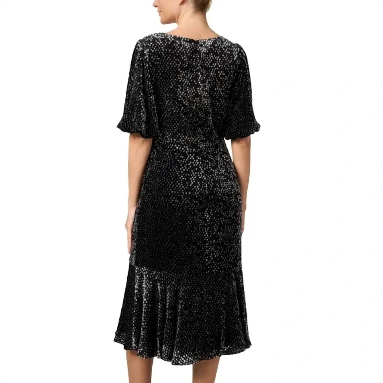 Shoshanna - Colette Silk Blend Velvet Dot Dress
