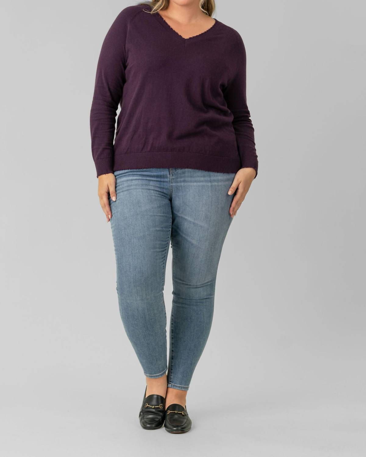 Minnie Rose - Distressed Top - Plus