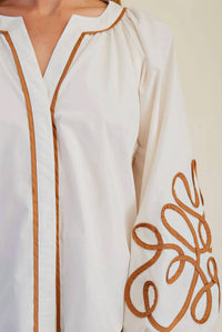 Glam - Women's Soutache Detail Top