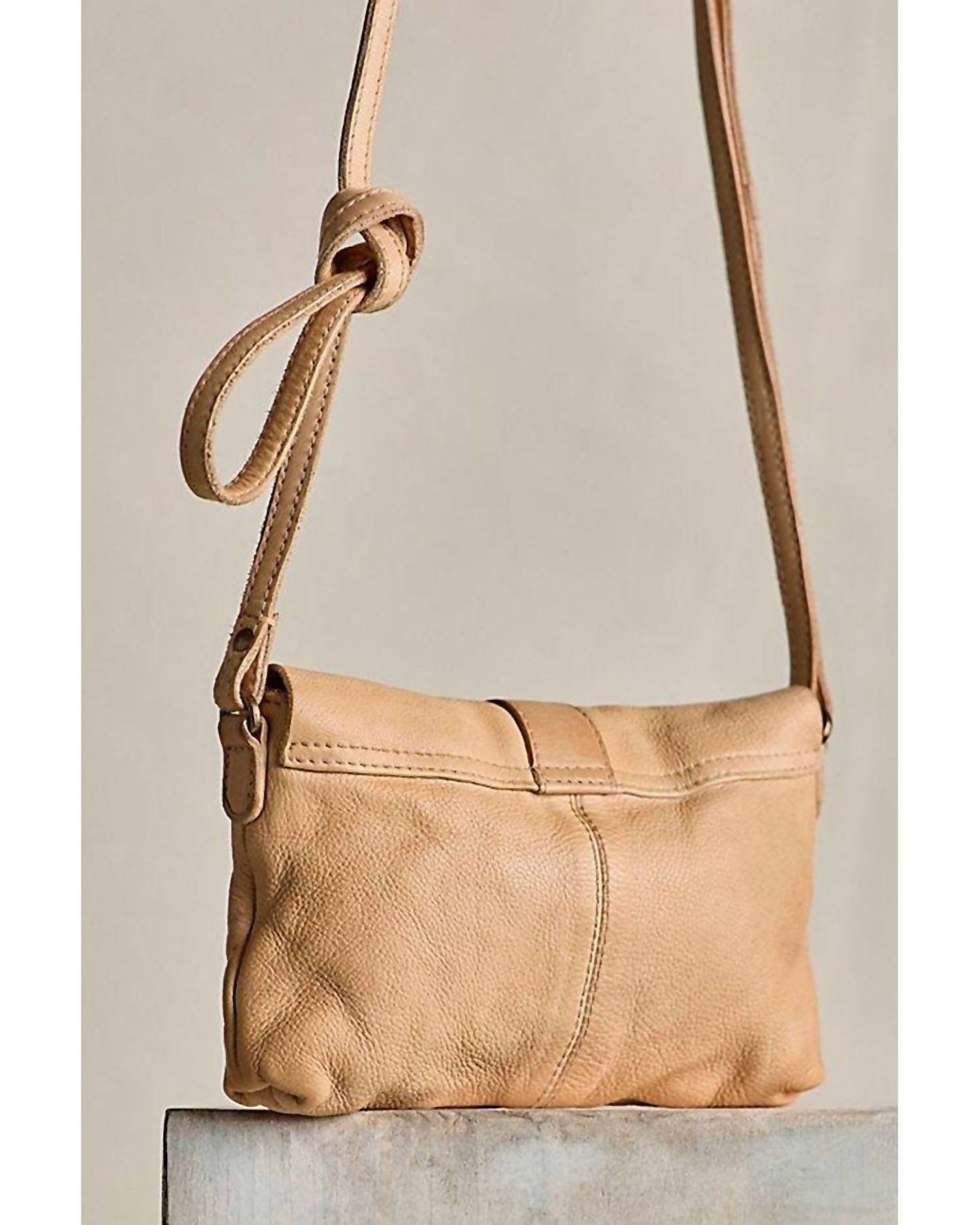 We The Free Women's Brando Buckle Crossbody Bag in tan - women's bag - detail view