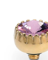 Qudo Women's London 8mm Jewelry Topper in purple rosegold - women's jewelry - detail view