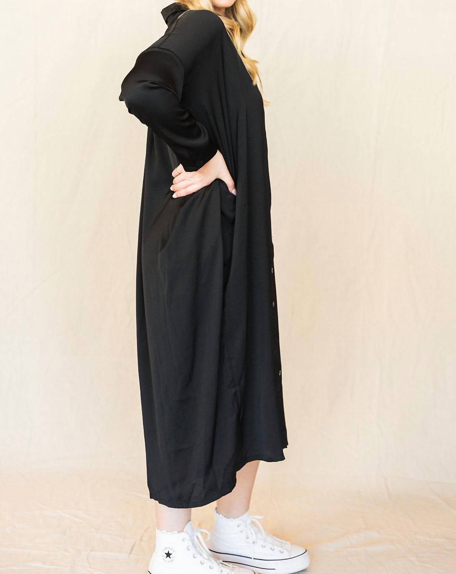 Before You Collection - Satin Oversized Shirt Dress