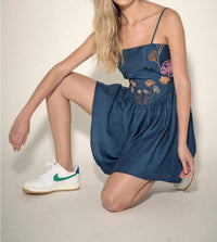 Promesa - Floral Embroidered Corset Bodice Mini Dress