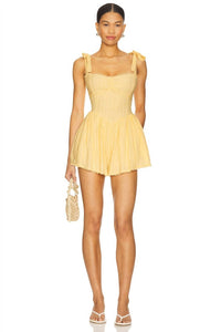 Show Me Your Mumu - Regal Self-tie Shoulder Straps Romper
