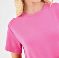 Mary Square Mckenzie Short Sleeve Top in pink - women's t-shirt - alternate view