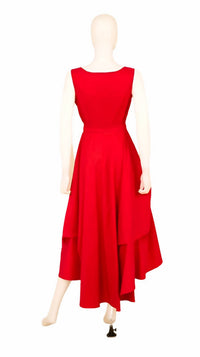 Samuel Dong - Women's Stretch Pleated A-line Dress With Removable Rose Bows