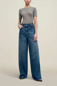KALLMEYER Winona Wide Leg Jean in americana blue - women's jeans