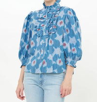 Oliphant - Ruffle Front Button Blouse