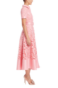 Badgley Mischka - Short Sleeve A-line Shirt Dress