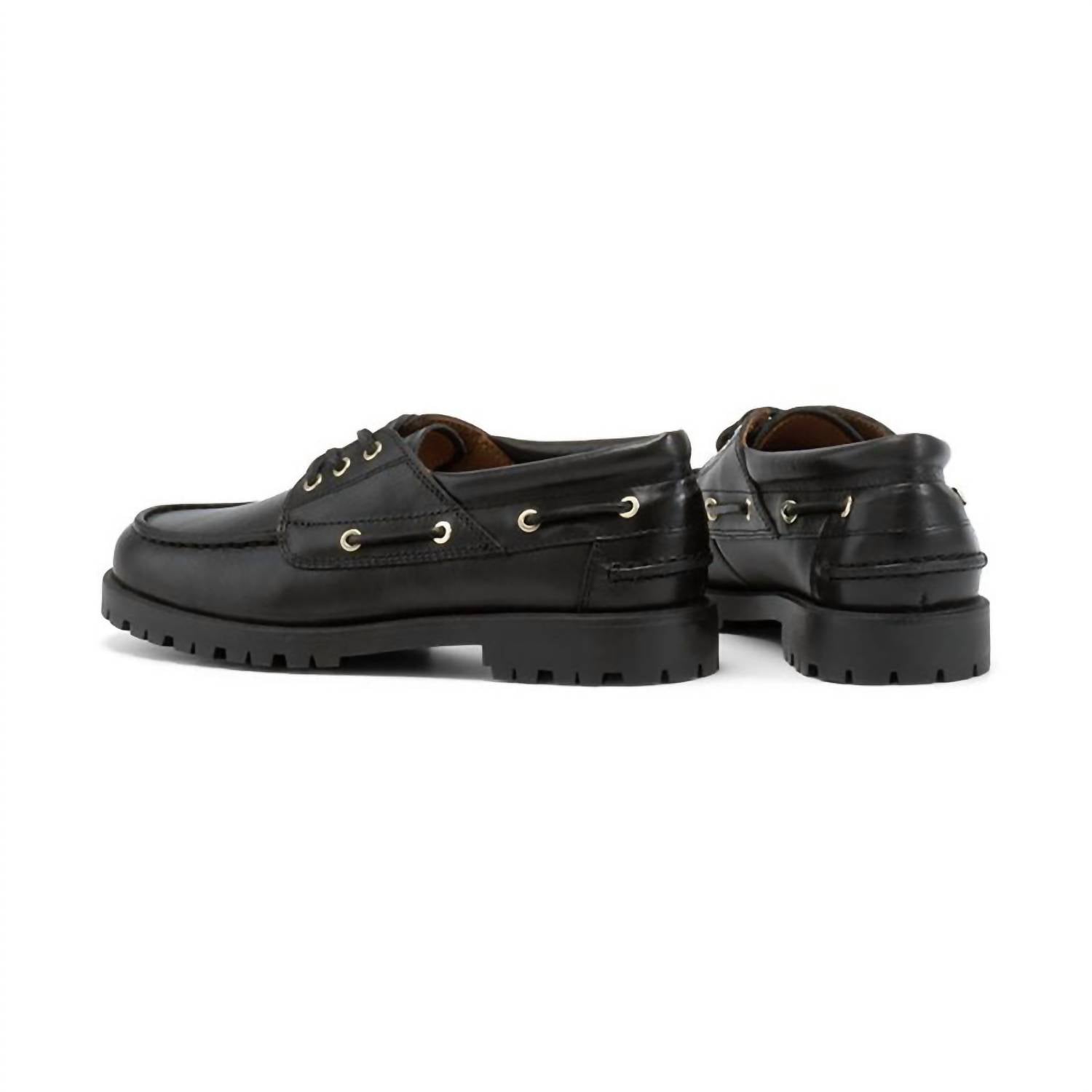 Vagabond Shoemakers Women's Joslyn Classic Boat Shoes in black - women's flats - alternate view