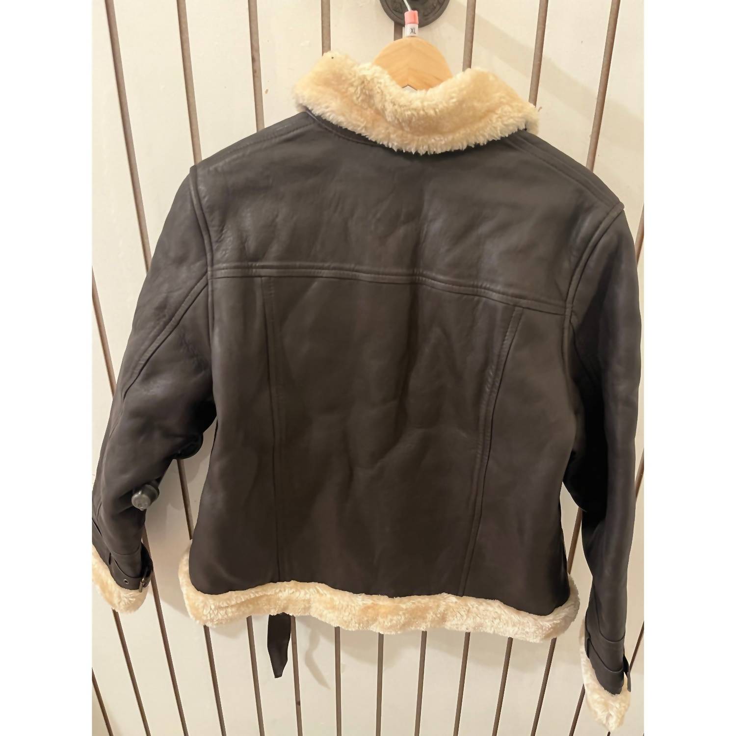 Angel - Women's Genuine Leather Sherling Jacket