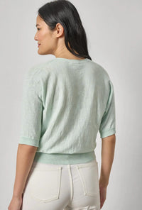 Lilla P Dolman V-neck Sweater in blue mist - women's sweater - alternate view